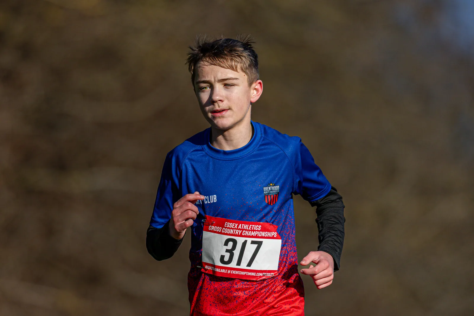 Brentwood Beagles athletes at the Essex County Cross Country Championships, Gloucester Park, Basildon, 3 January 2026