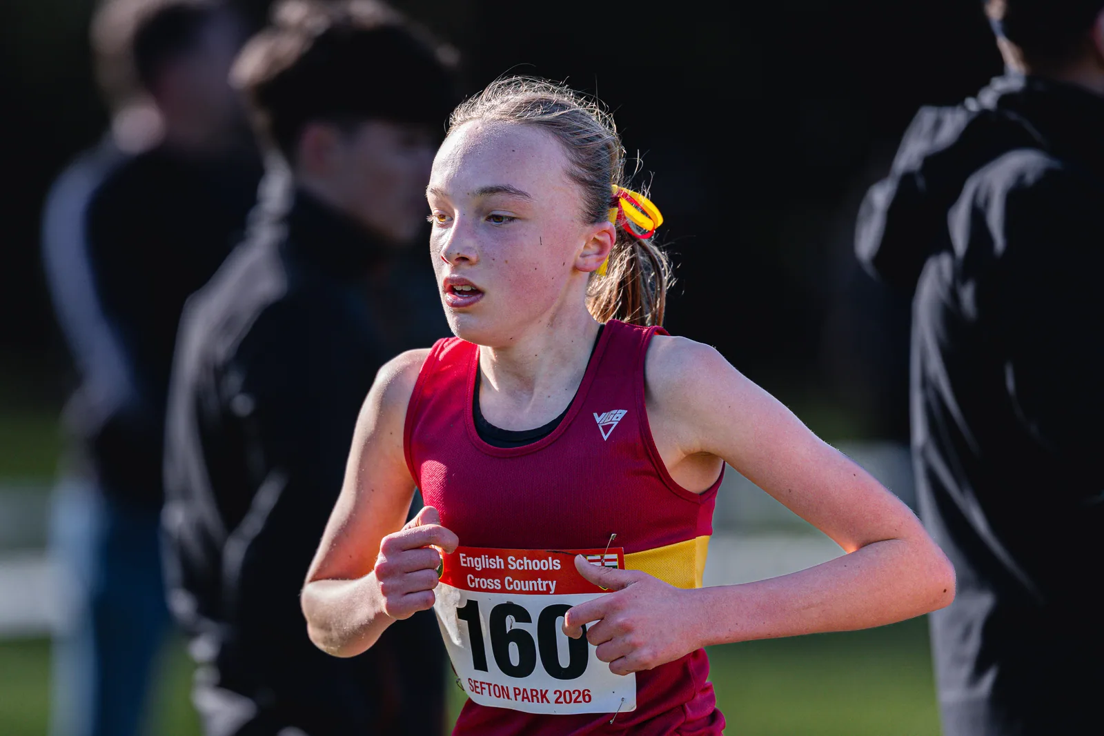 Brentwood Beagles athletes at the English Schools Cross Country Championships, Sefton Park, Liverpool, 14 March 2026